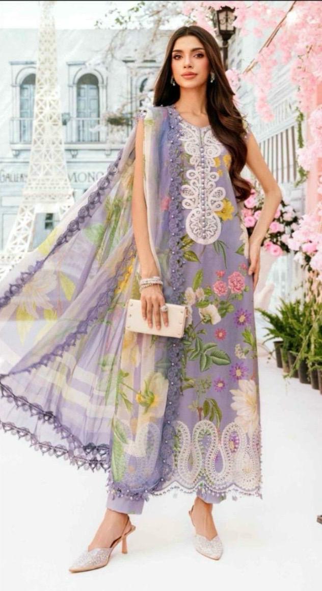 Purple Printed 3 Piece