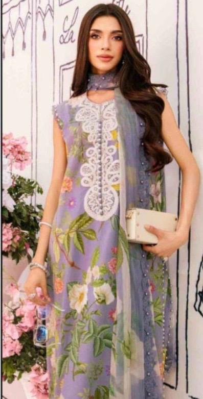 Purple Printed 3 Piece